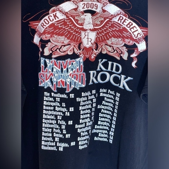 Kid Rock - Rock Rebels 2009 With Lynyrd Skynyrd.  Black Shirt. L. Anvil .‌‌‌‌‌ - Picture 6 of 12